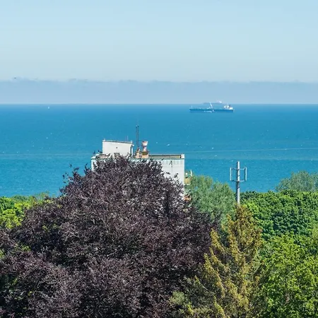 Sopot- Apt. Z Szerokim Widokiem Na Morze I Z Hamakiem Appartamento